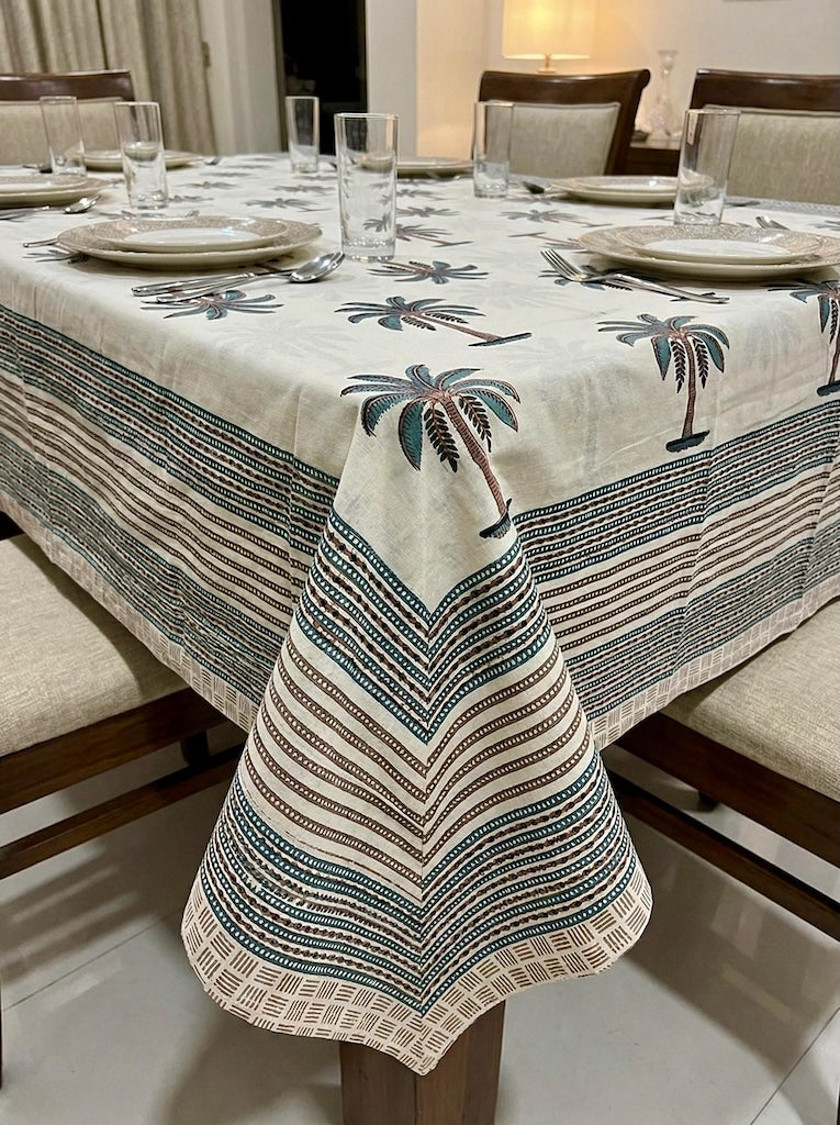 Jaipuri Printed Premium Dinning Table Cover For 6 Seater
