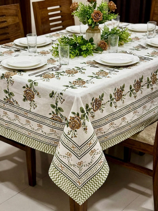 Jaipuri Printed Premium Dinning Table Cover For 6 Seater