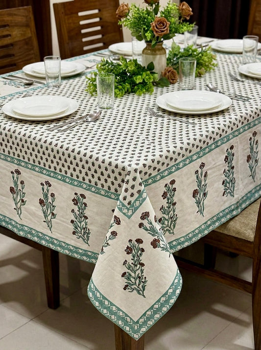 Jaipuri Printed Premium Dinning Table Cover For 6 Seater