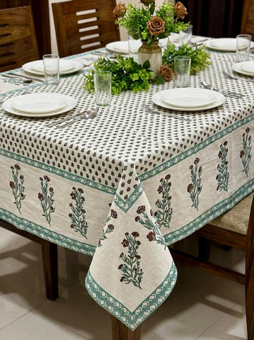 Jaipuri Printed Premium Dinning Table Cover For 6 Seater