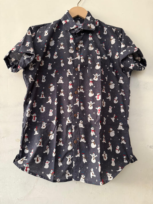 Quirky Print Cotton Classy Shirt For Boys