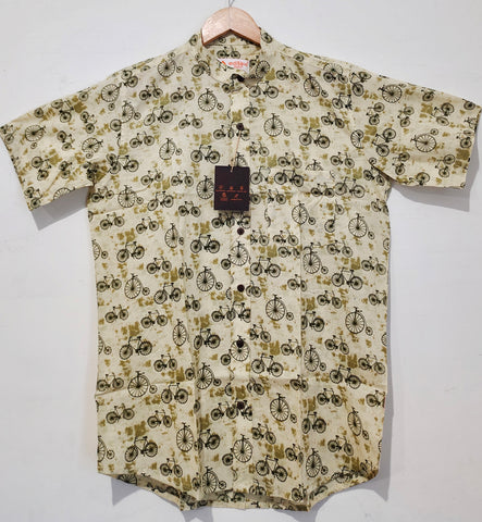 Kartikeya Jaipur Block Printed Bicycle Shirt