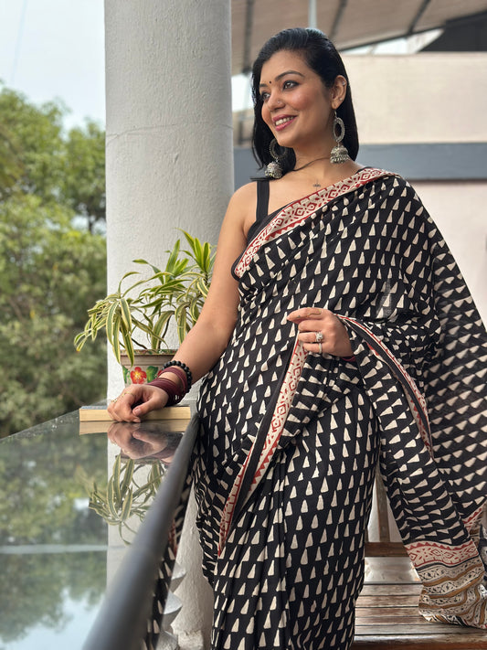 Handcrafted Cotton Printed Sarees X Seepp Taneja