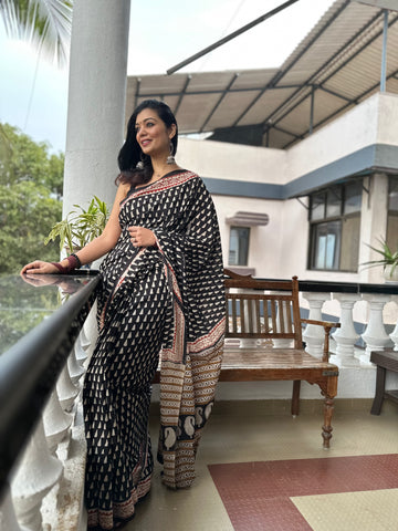 Handcrafted Cotton Printed Sarees X Seepp Taneja
