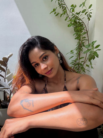 Block Print Cotton Bralette X KAVYA
