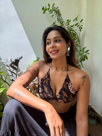 Block Print Cotton Bralette X KAVYA