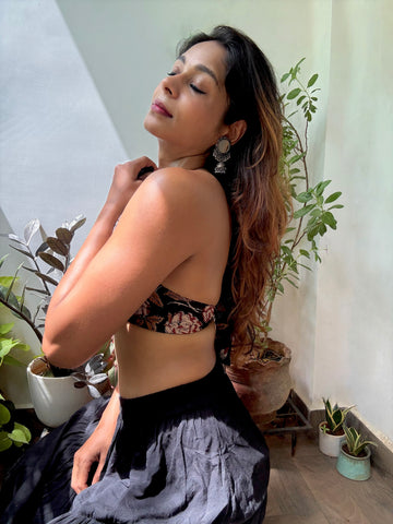 Block Print Cotton Bralette X KAVYA