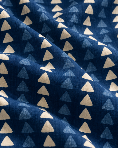 Kartikeya Jaipur Natural Print Indigo Full Sleeves Shirt -Organic ( Pre Book - Dispatch by 5TH NOV )