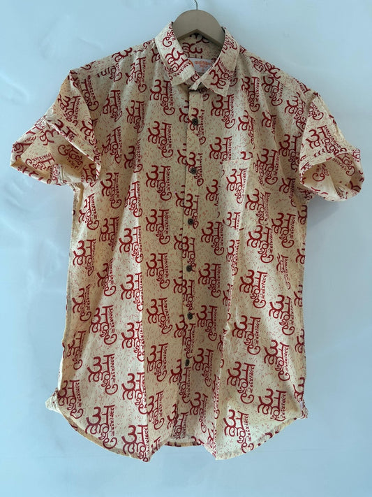 अक्षरमाला Cotton Half Sleeve Shirt for Men