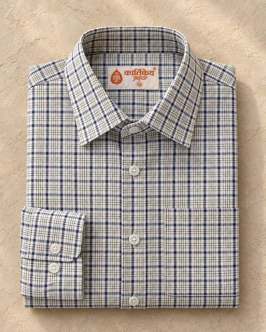 Mens Broad Checks Every Day Wear Premium Cotton Shirt