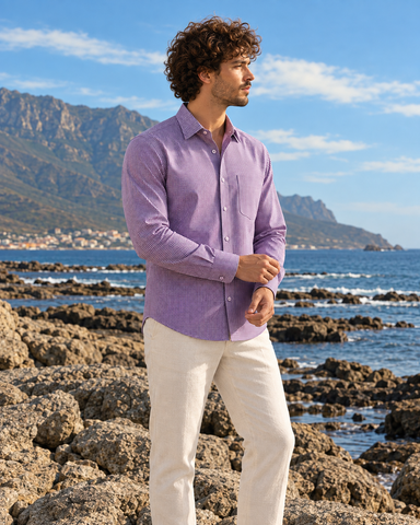 Mens Mini Checks Every Day Wear Premium Cotton Shirt