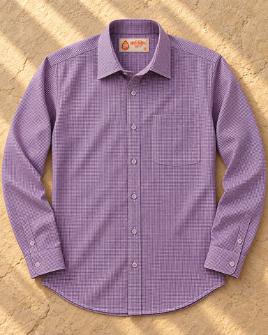 Mens Mini Checks Every Day Wear Premium Cotton Shirt