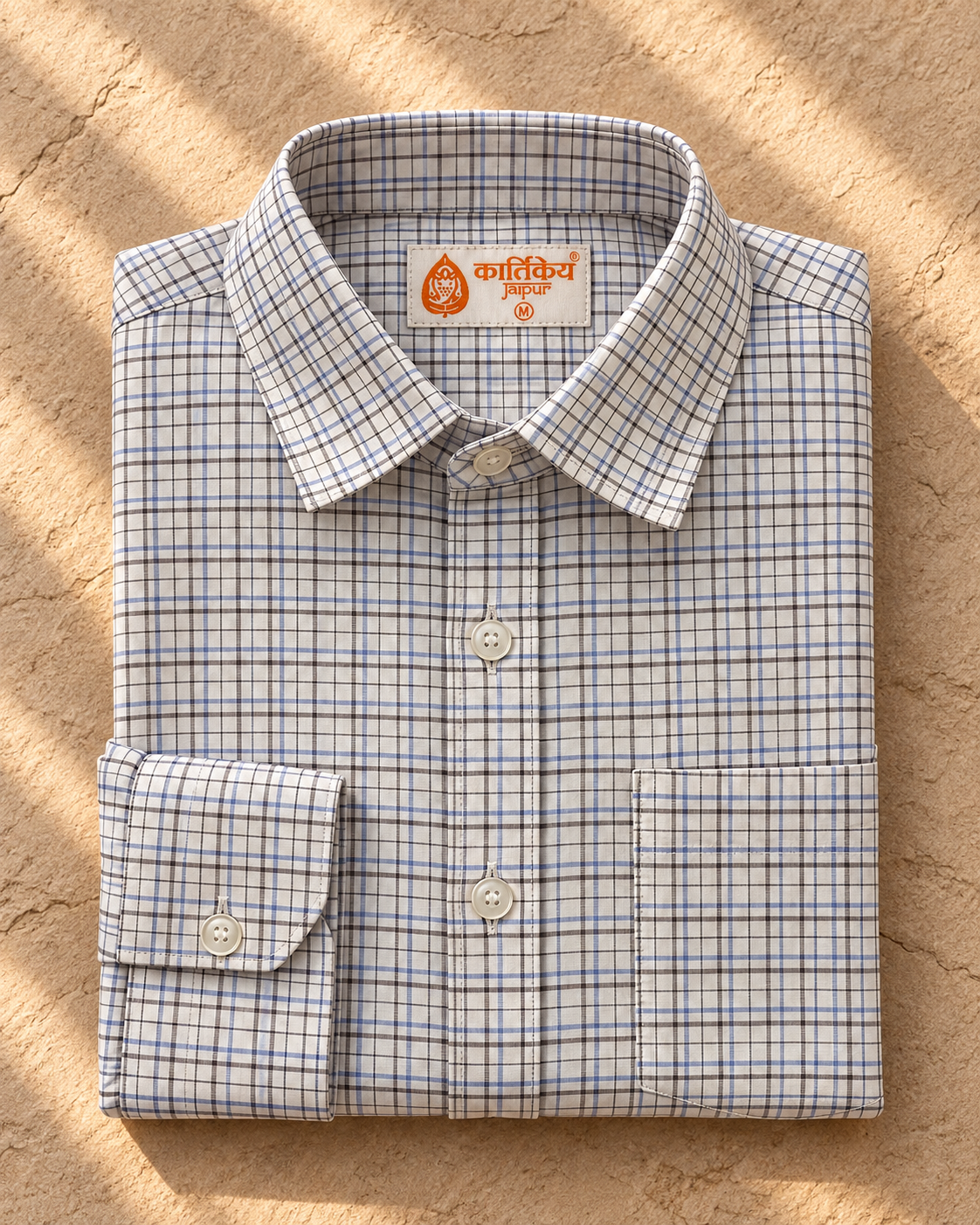 Mens Mini Checkered Every Day Wear Premium Cotton Shirt