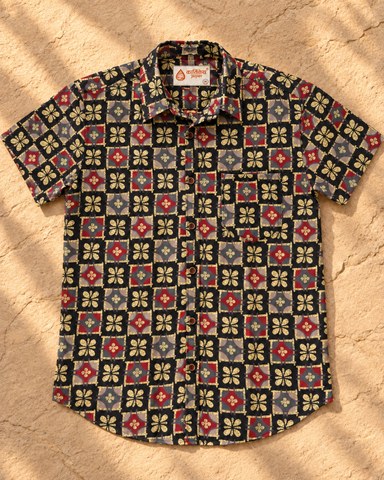 Kalamkari Print Half Sleeve Cotton Shirt for Men