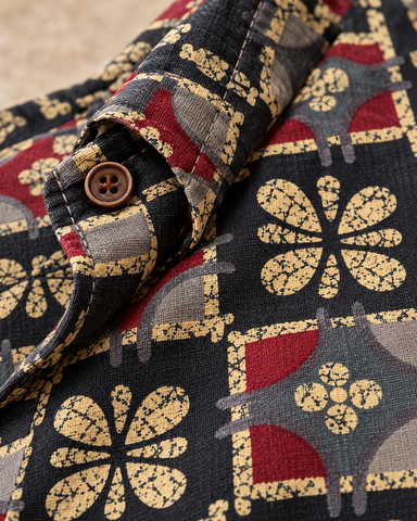 Kalamkari Print Half Sleeve Cotton Shirt for Men