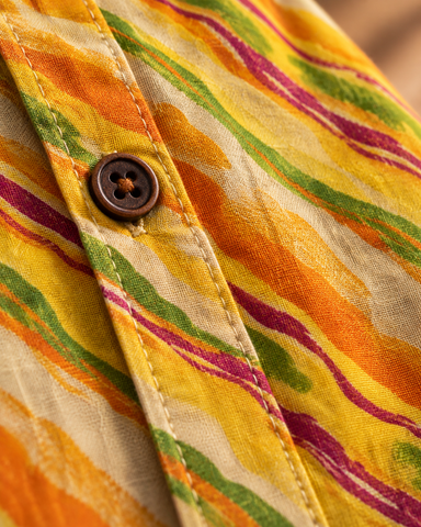 Lehariya Print Half Sleeve Cotton Shirt for Men - Seasons Special