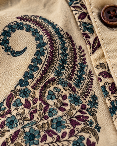Kalamkari Print Half Sleeve Cotton Shirt for Men