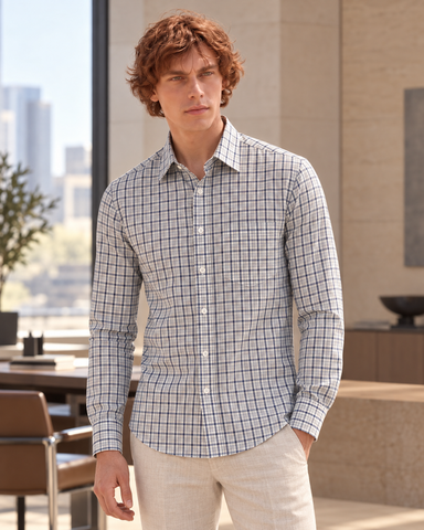 Mens Broad Checks Every Day Wear Premium Cotton Shirt