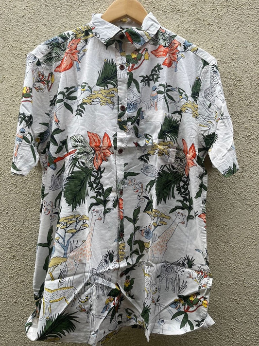 Kartikeya Jaipur Jungle Print Oversized Shirt for Men