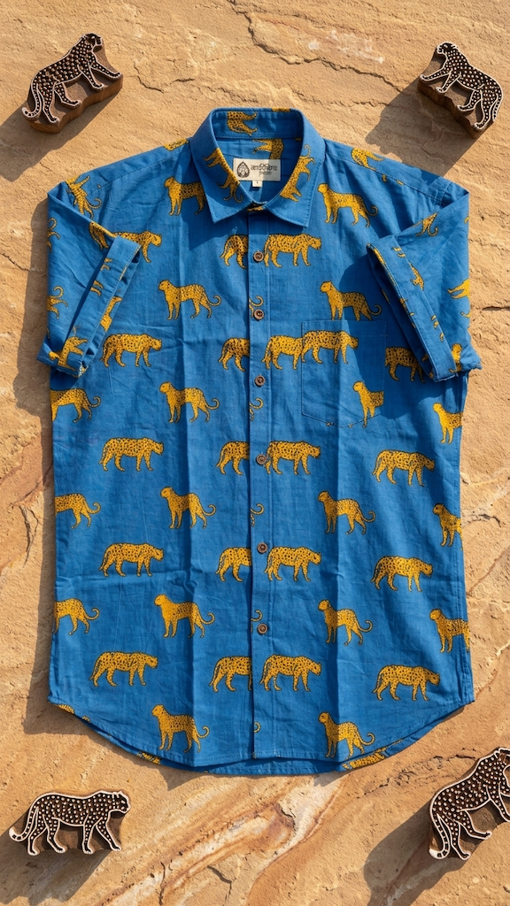 Jungle Print Vintage Shirt by Kartikeya Jaipur - Limited Edition