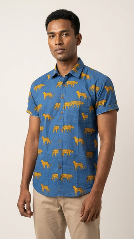 Jungle Print Vintage Shirt by Kartikeya Jaipur - Limited Edition