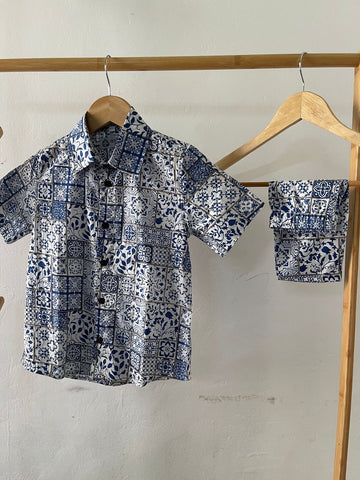 Kartikeye Jaipur Indigo Unisex Co ord Sets for Kids