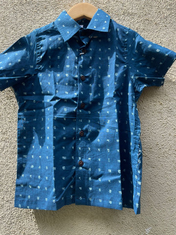 Classic Bangla Alphabet Cotton Shirt For Boys