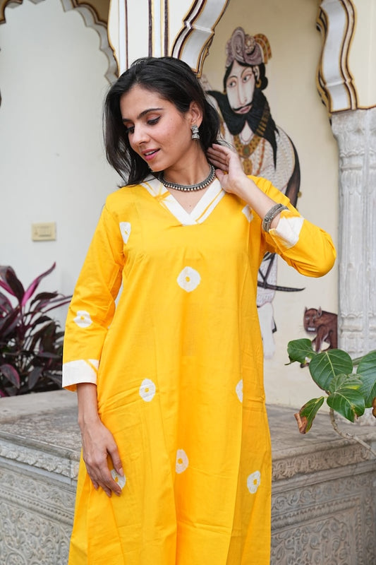 Bagru Handblock Printed Kurti Plazo