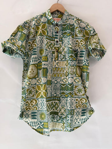 Sanganeri Print Half Sleeve Cotton Short Kurta for Men