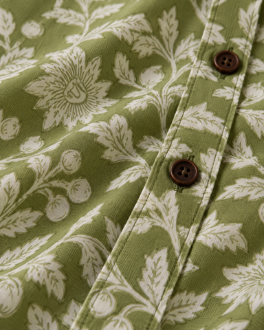 Kalamkari Print Half Sleeve Cotton Short Kurta for Men