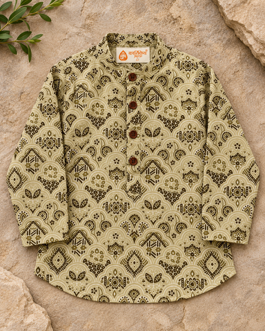 Organic Cotton Short Kurta For Boys