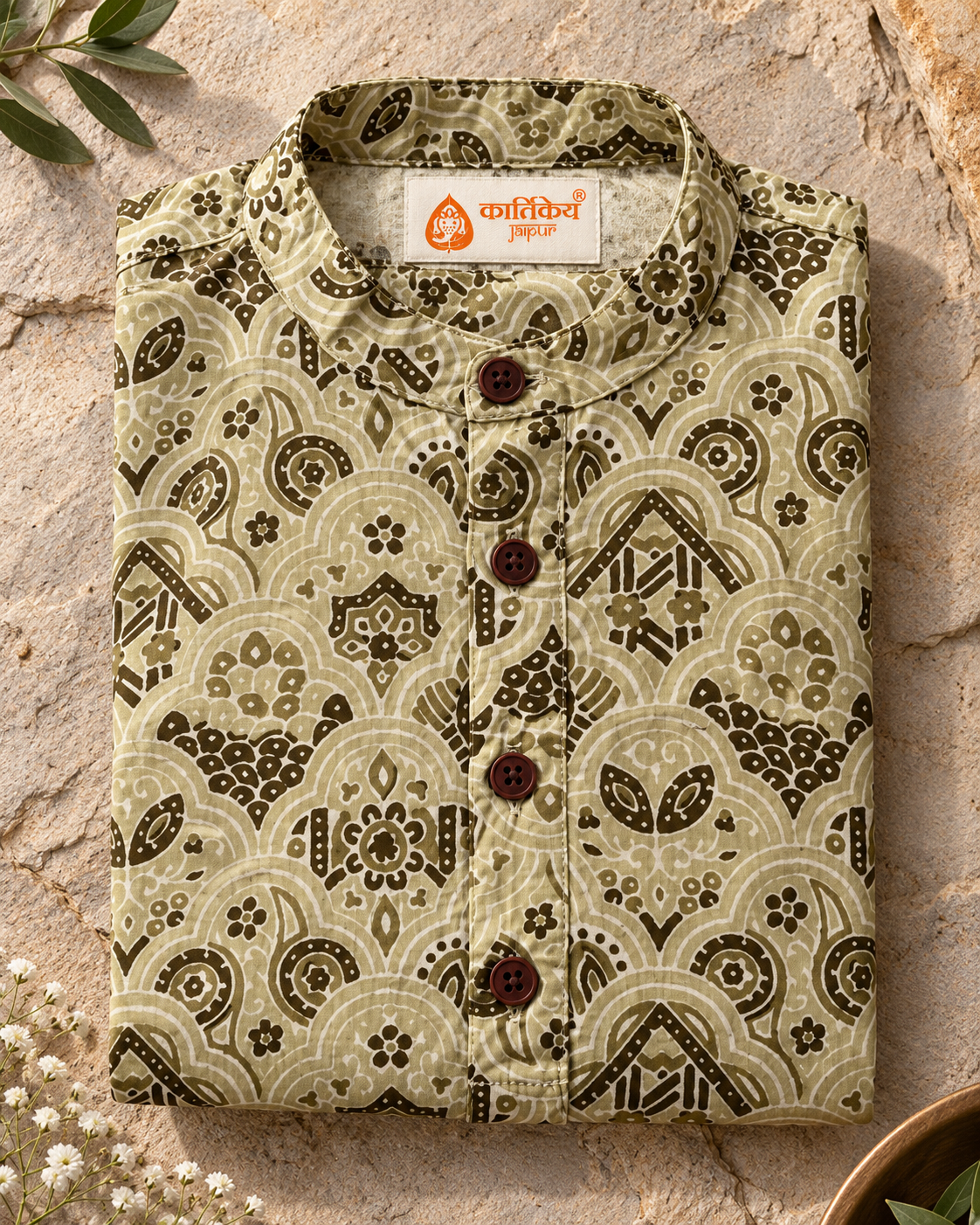 Organic Cotton Short Kurta For Boys