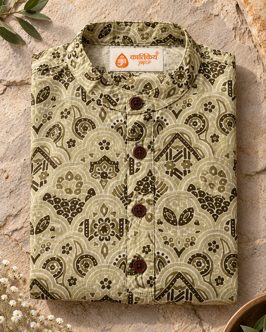 Organic Cotton Short Kurta For Boys