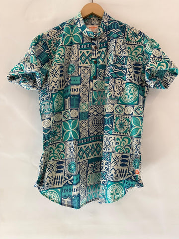 Sanganeri Print Half Sleeve Cotton Short Kurta for Men