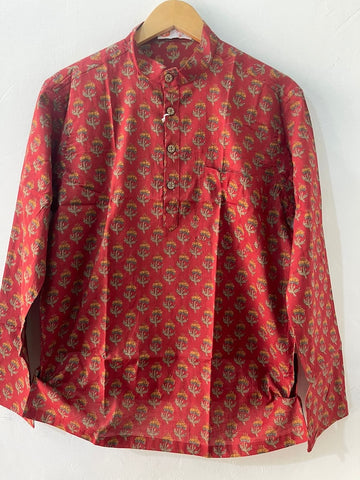 Sangeet Ceremony Sanganeri Print Cotton Short Kurta