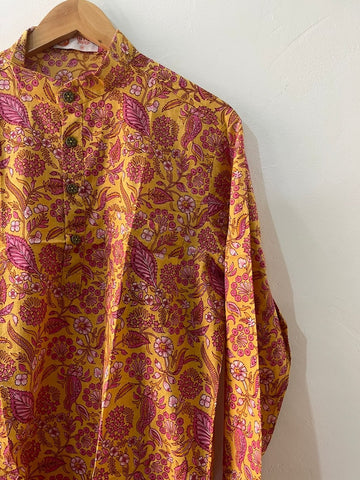 Festive Edit Sanganeri Print Traditional Cotton Short Kurta