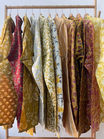 Haldi Ceremony Sanganeri Print Cotton Short Kurta