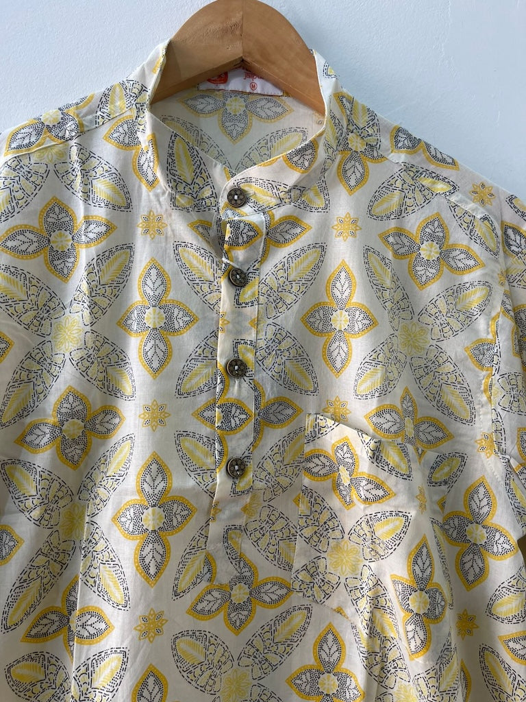 Kartikeya Jaipur Sanganeri Print Cotton Short Kurta
