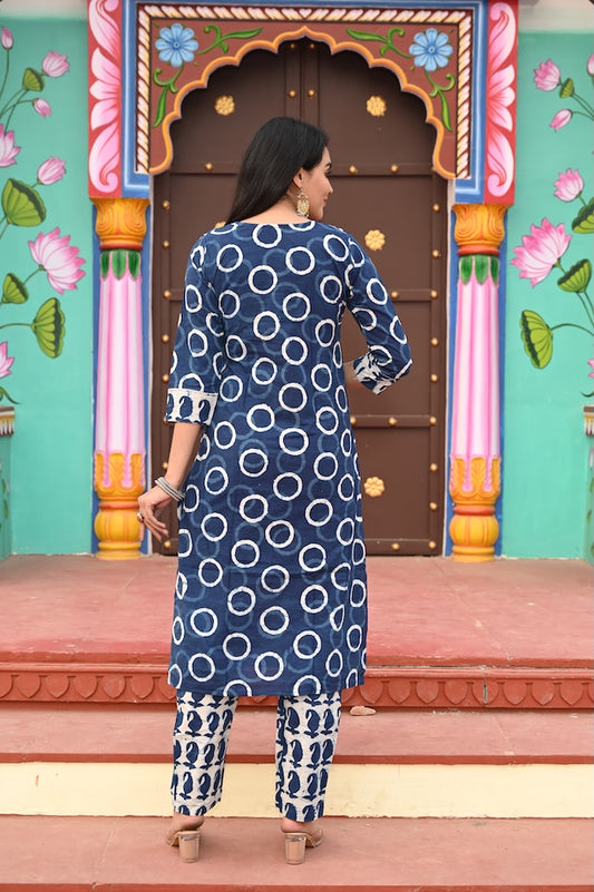 Handprinted Kurti Payjama