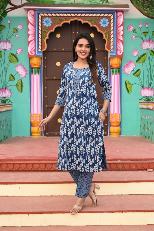 Handprinted Kurti Payjama