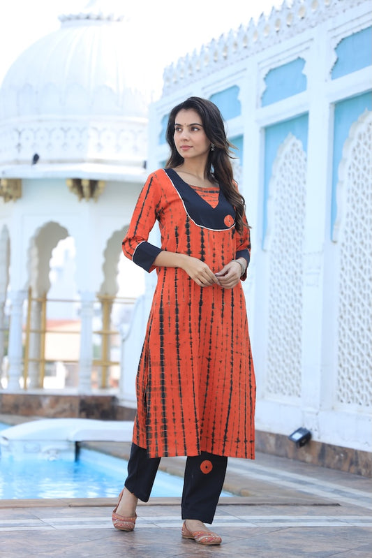 Handprinted Kurti Payjama