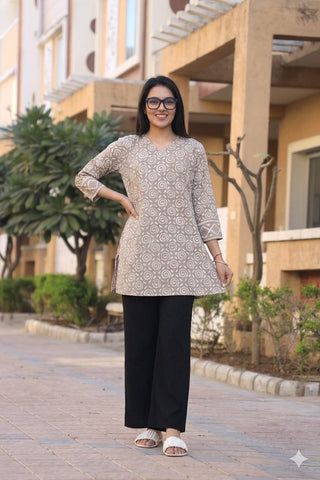 Bagru Block Printed Cotton Short Kurti