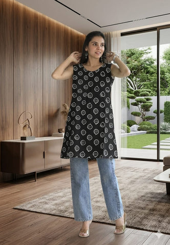 Bagru Block Printed Cotton Short Kurti