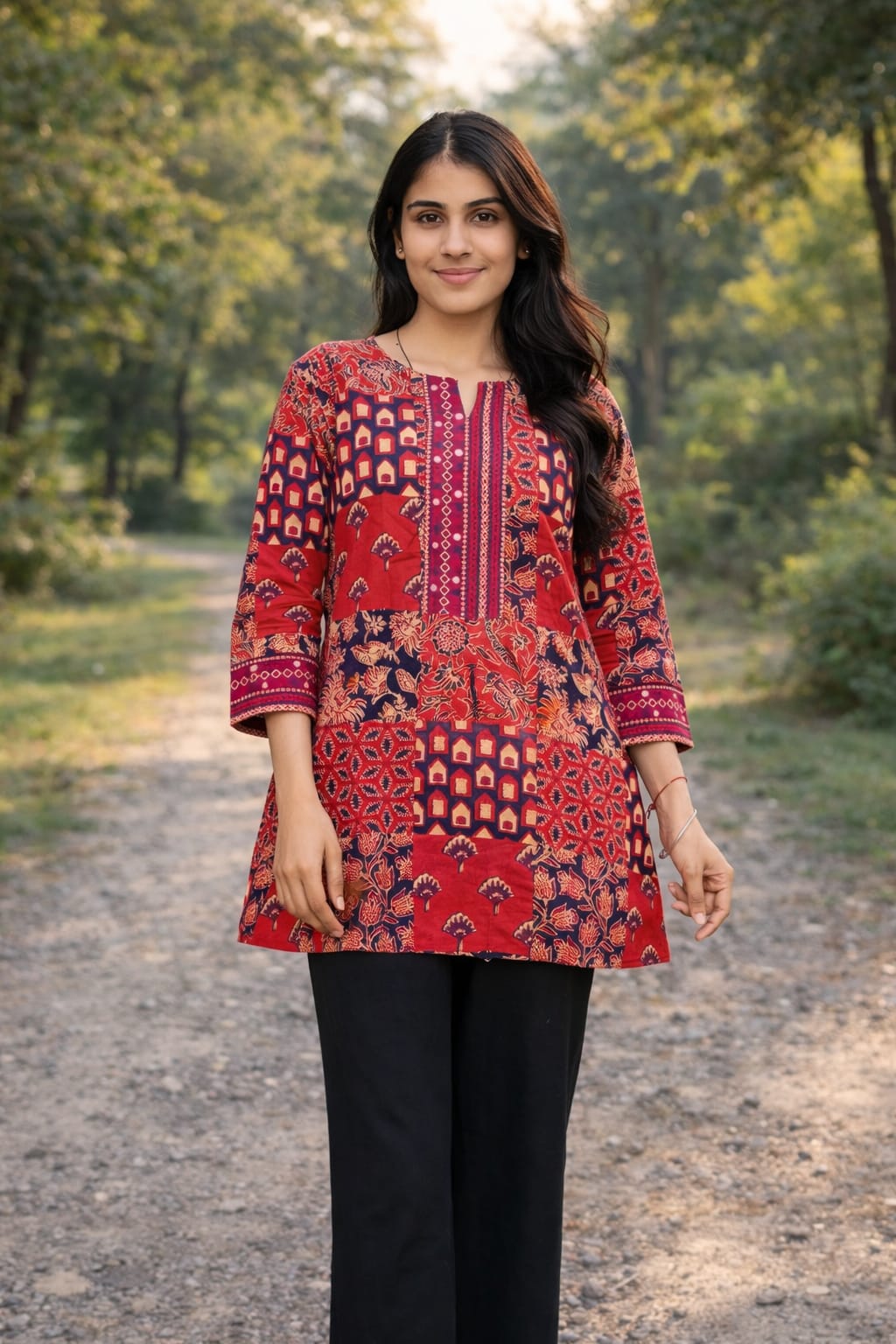 Bagru Block Printed Cotton Short Kurti