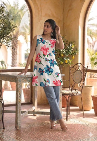 Bagru Block Printed Cotton Short Kurti
