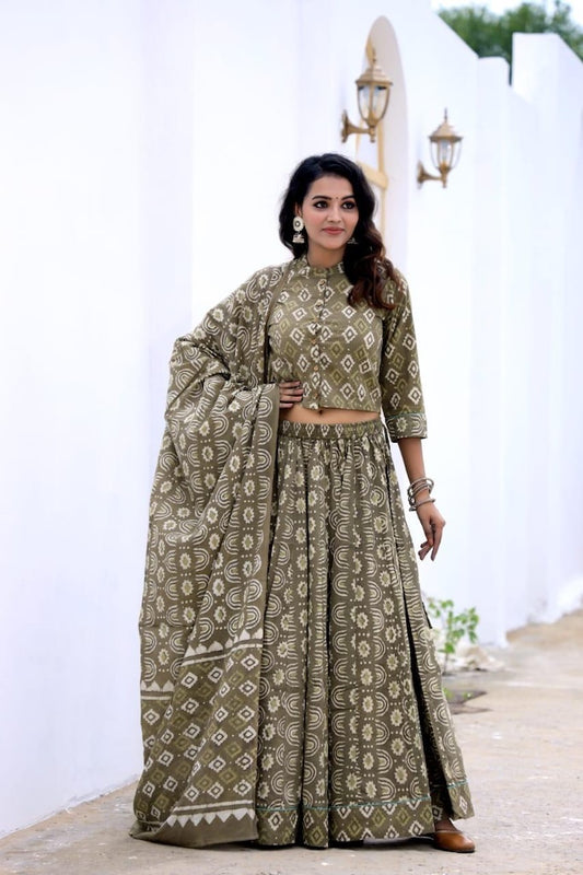 Hand Block Printed Rajasthani Lehenga