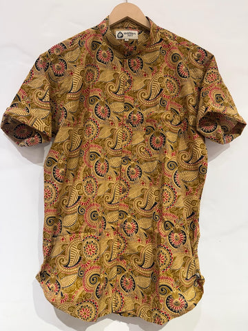Kalamkari Print Half Sleeve Cotton Shirt for Men