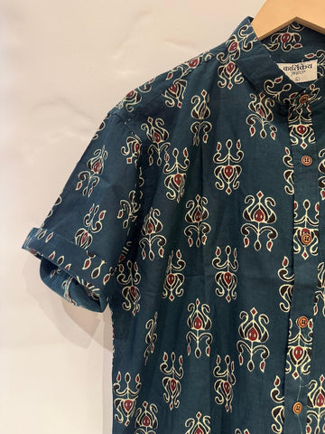 Sanganeri Print Half Sleeve Cotton Shirt for Men