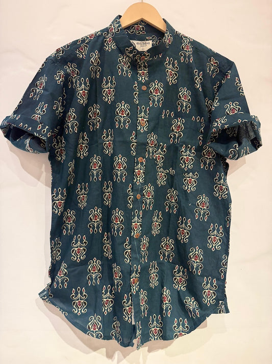 Sanganeri Print Half Sleeve Cotton Shirt for Men