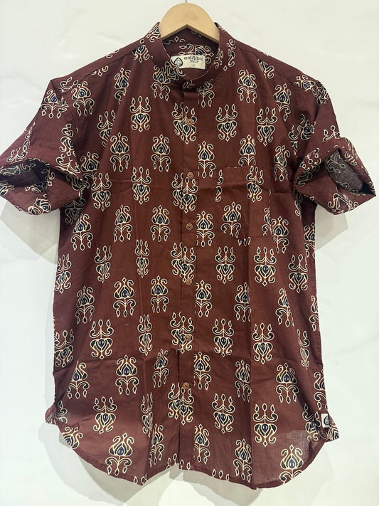 Sanganeri Print Half Sleeve Cotton Shirt for Men